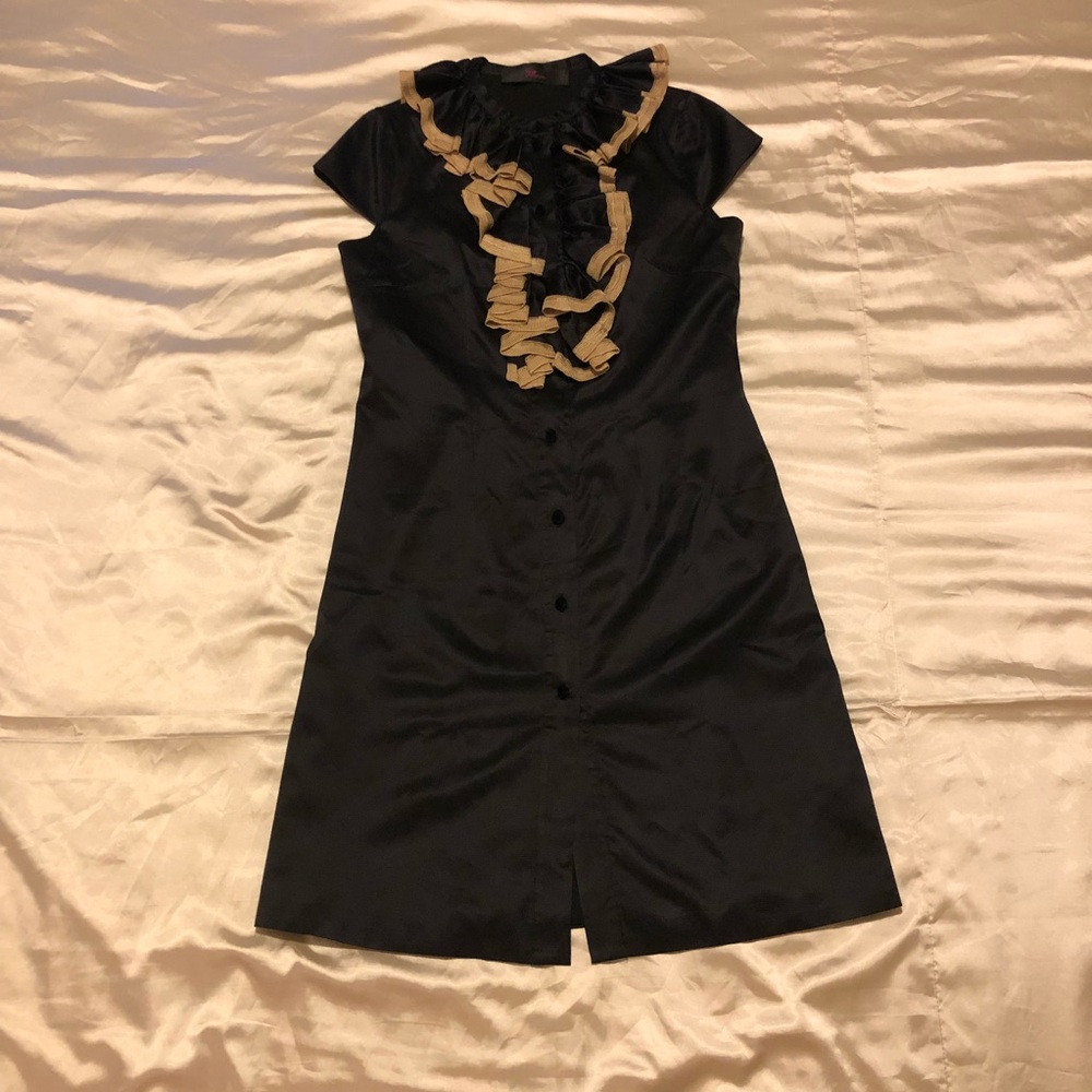 NWOT *EMGRAL* black silk sleeveless dress
